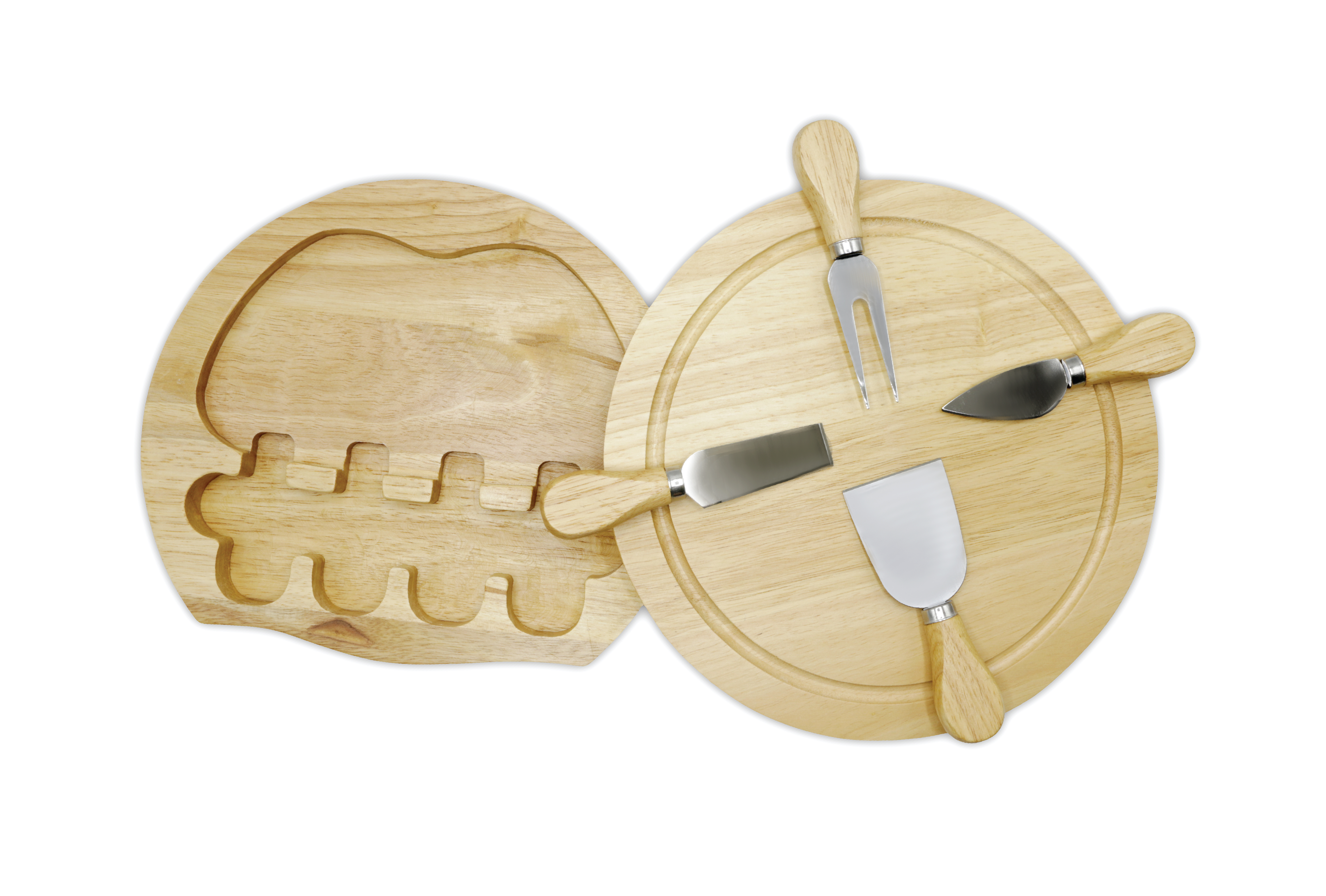 Personalised Wooden Engraved Cheese Board Set with Name & Initial